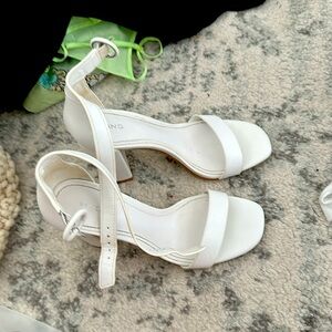 Mango white heels in size 7